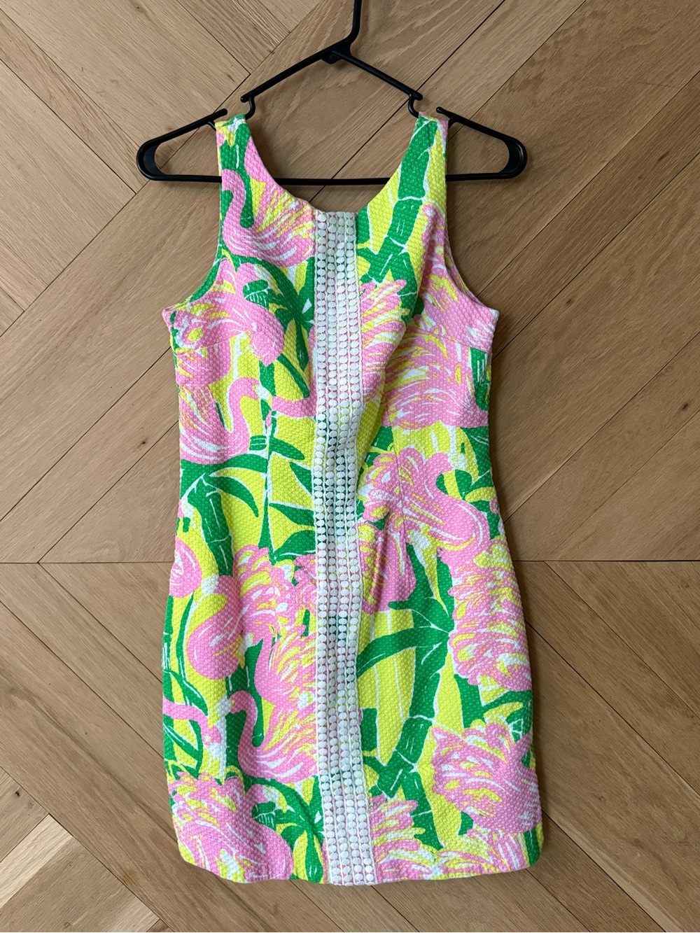 Lilly Pulitzer for Target Pink, Green & Yellow Textured Shift Dress